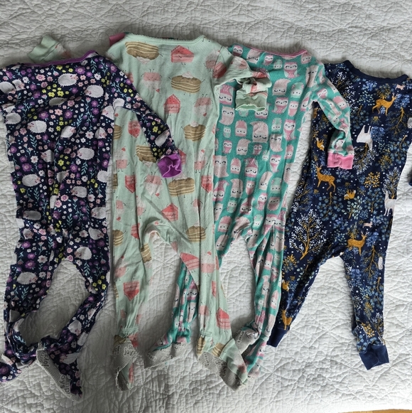 Carter's Simple Joy Footed Sleepers Footies 12 Months - Picture 4 of 6